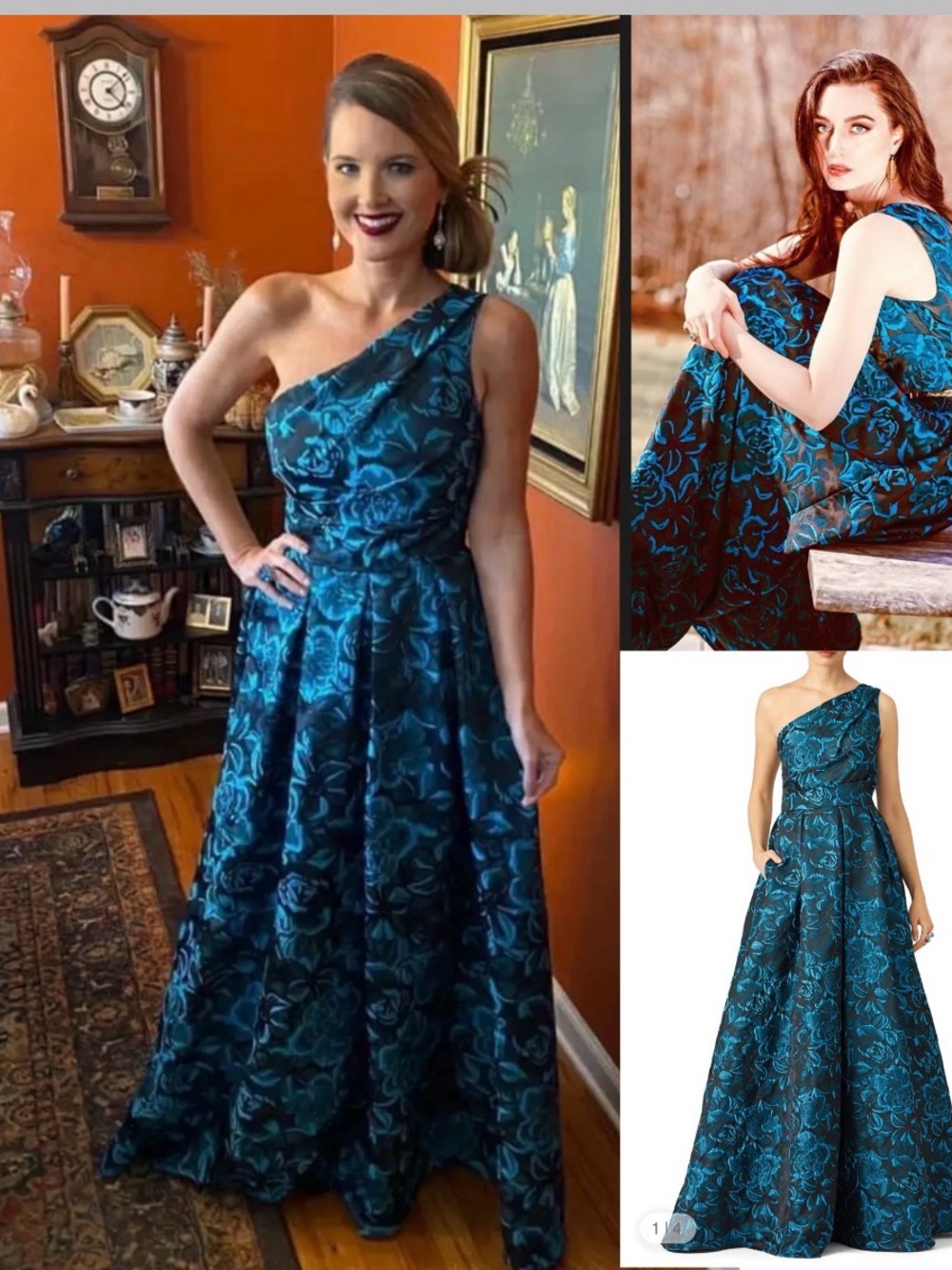 Slate & Willow Blue Simonetta Gown size 14.